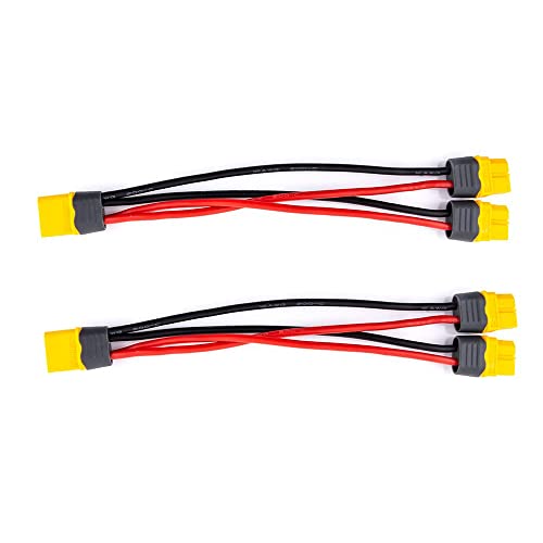 Cable XT60 en paralelo 16AWG de 15cm con conector dual Y splitter para batería RC