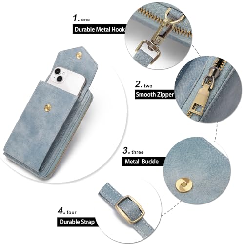 Image of SENDEFN Small Crossbody Cell Phone Purse for Women Leather Cellphone Bags Wallet Purses with Multi Card Slots