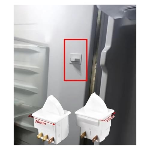 Interruptor de puerta de refrigerador de 2 clavijas compatible con Whirlpool y Hisense 3
