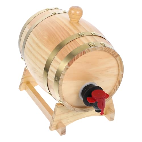 AUTSUPPL 0.8l Wooden Wine Barrel for Bar Beer Storage Bucket Red Wine Holder Beer Barrel Wine Aging Barrel