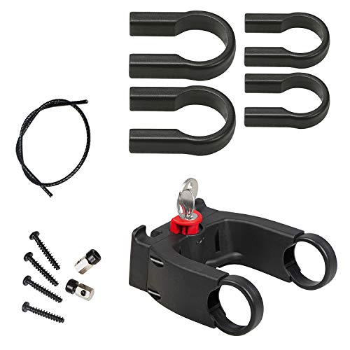 Klickfix Lenkeradapter E mit Schloss für E-Bikes mit Display, universal - Passend für Lenker mit 22-26 mm und Oversize-Lenker 31,8 mm Durchmesser