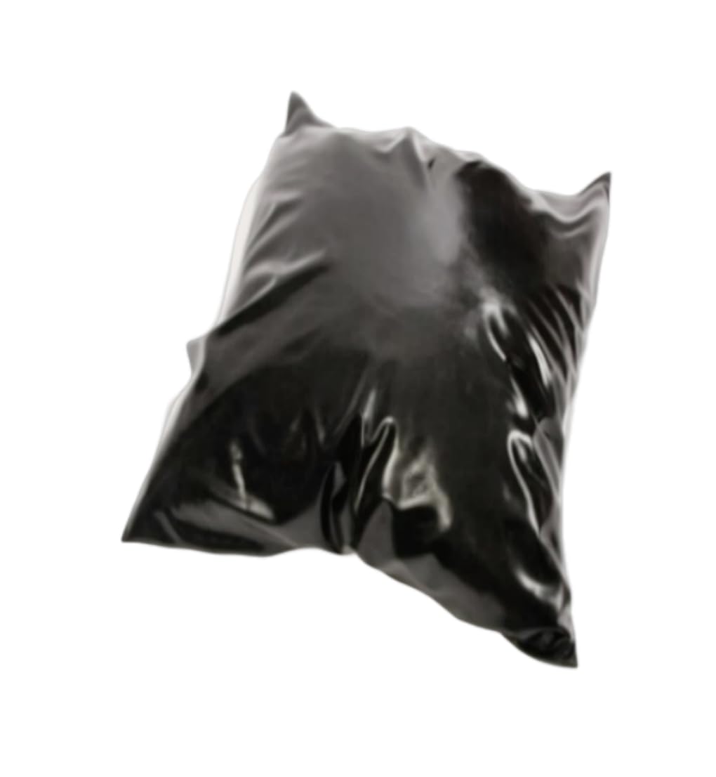 Echt Latex Kissen Kopfkissen Gummi Kissenbezug Bett Bettwäsche Erotik Wetlook Sexspielzeug für Paare im Bed Pillow case (Schwarz 40 * 80cm)