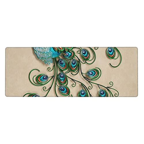 Tapis de souris paon xxl pour sublimer la décoration de bureau