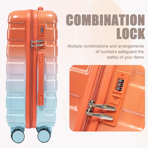 Image of Hardside Luggage, Lightweight Suitcase with Spinner Wheels Transition Red