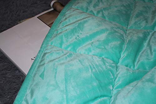 ALANSMA Reversible Weighted Blanket for All Season, Luxury Velvet, Warm and Cool, Adult 10Lb Green Weighted Blanket, Enjoy Sleeping Anywhere(Light Green,48"x72" 10lbs) - Image 5