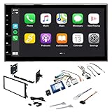 6.8” Double Din Car Stereo Silverado, Sierra, Tahoe, Suburban, Yukon Radio, Android Auto, Certified Apple CarPlay, Bluetooth, Steering Wheel Controls, Complete Kit (2003-2006) | Designed in USA