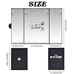 Crenics Black and White Birthday Decorations Women Men, Creative Birthday Guest Signature Book Alternative 18" x 12", Great Party Gifts for Girls or Boys - Image 2