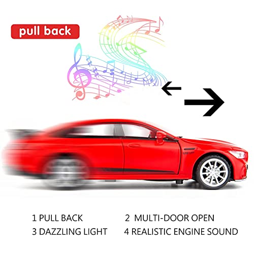 Image of BlackZone 1:32 Compatible for Marceedes AMGG Benz GT63 Toy Car Metal Pull Back Diecast Car with Openable Door and Sound Light, Gifts Toys for Kids【 Red 】