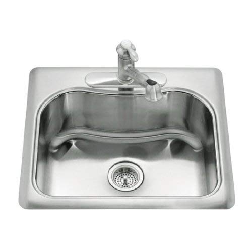 Kohler K-3362-1-Na Staccato Single-Basin Self-Rimming Kitchen Sink, Stainless Steel #TOP1