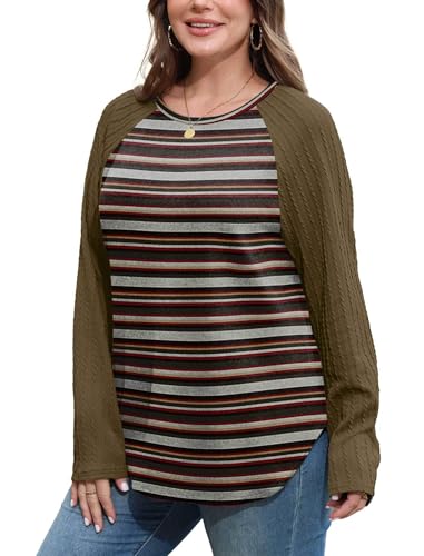 Image of SAMPEEL Sweatshirt for Women Long Sleeve Shirts Crewneck Sweaters Fall Fashion Outfits 2025 Trendy Tunic Tops Plus Size