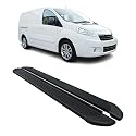 OMAC Seitenschweller Trittbretter Schweller kompatibel mit Peugeot Expert 2007-16 L2 Alu Schwarz