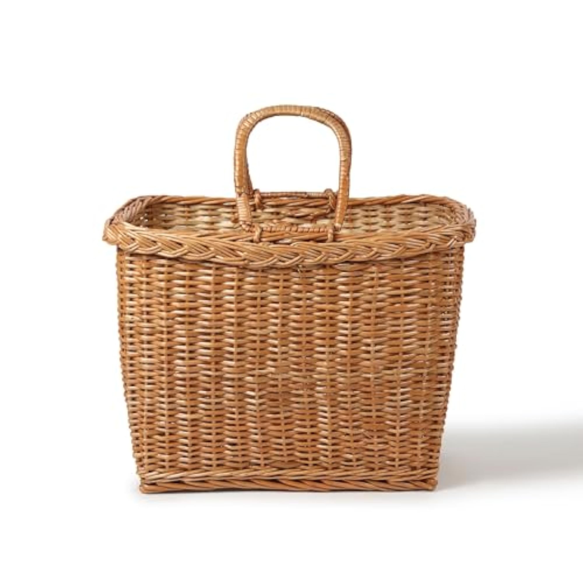 Wicker Shopping Basket for Storage, Decorative Hamper for Lunch & Picnic