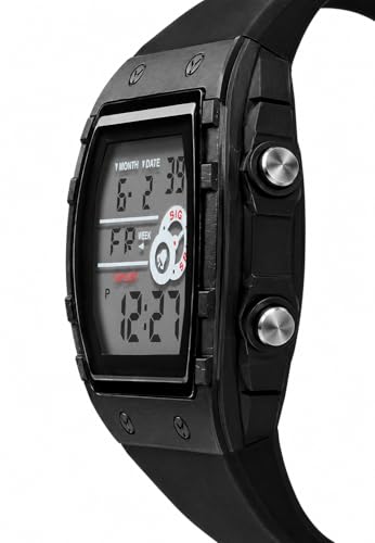 Image of Digital Sport Watch with Alarm, Stopwatch, Day & Calendar, 12 /24 Hour, Luminous, 3 ATM Waterproof