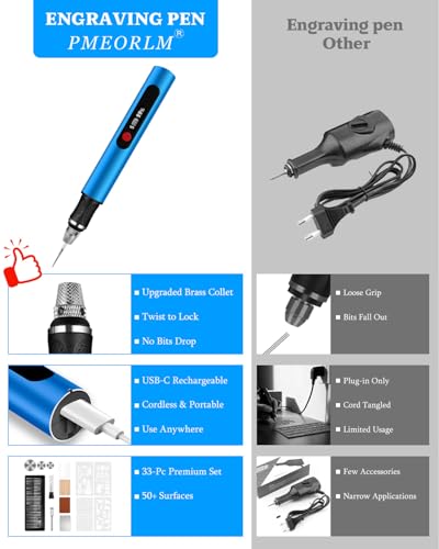 vueowcue Cordless Engraving Pen LCD