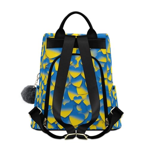 Sac à dos motif cœurs dégradés en polyester sergé résistant et confortable