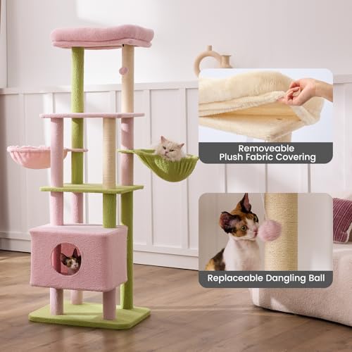 Image of 65in Large Cat Tree Heavy Duty Tower Condo & Sisal Posts for Cats