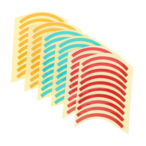 BUGUUYO 60pcs High Visibility Adhesive Sticker Labels Quarter Circle Pressure Gauge Markers for Industrial Use