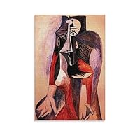 パブロ　ピカソ　座るジャクリーヌの肖像　絵画　アート Amazon.co.jp: Pablo Picassoパブロ・ピカソ画家の作品（座る