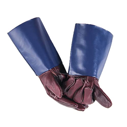 YQVEOT Tablier de Soudure, Les Gants de soudage for Les travaux de Soudeur avec des soudeurs de Palmier Bleu Un Barbecue Gant Fournitures d'atelier