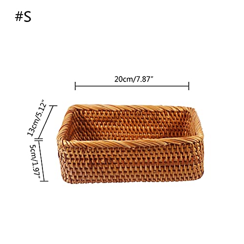 Cesta de armazenamento de pão de vime para uso doméstico, cesta de armazenamento de vime, vegetais,