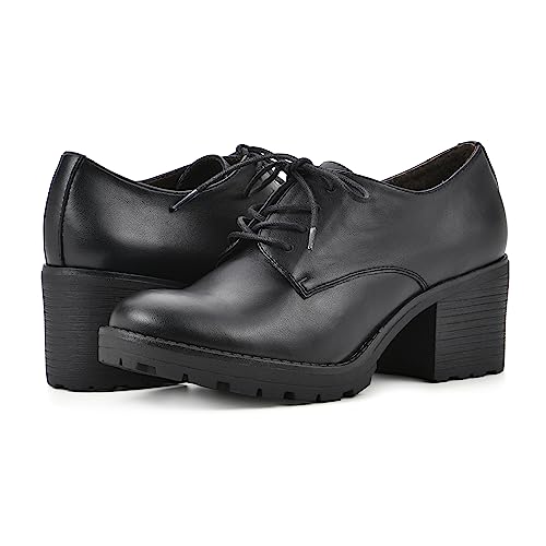 Image of WHITE MOUNTAIN Women's Shoes Bourbons Block Heel Oxford Loafer