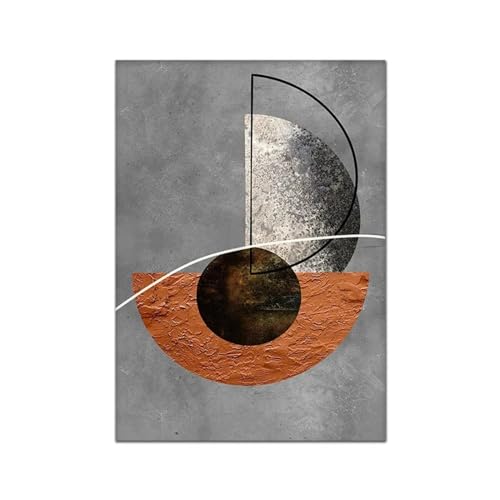 Image minimaliste pour mur vide : affiche géométrie abstraite argentée salon 2x - 4
