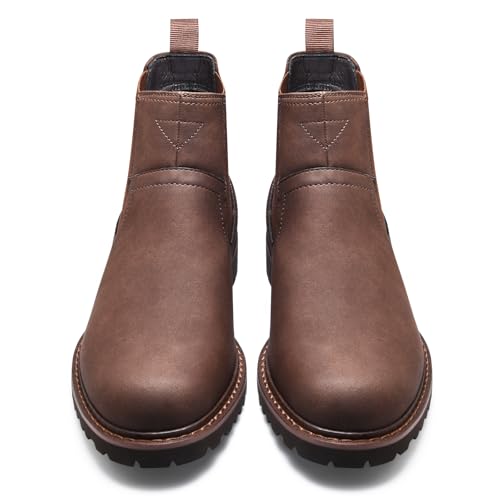 CGRRBW Men's Chelsea Boots Faux Leather Casual Boots for Men3