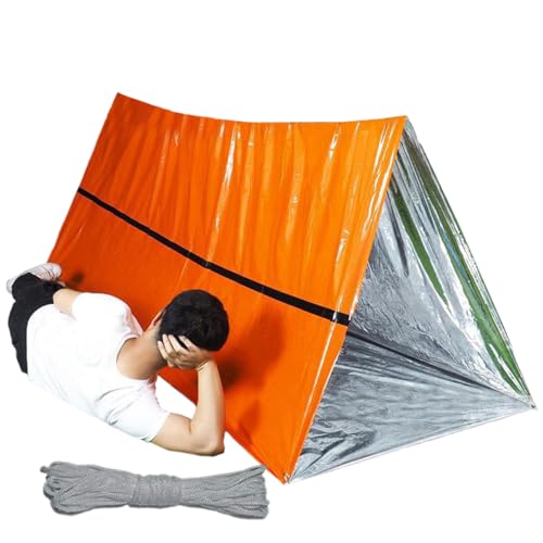 Kit De Tienda De Supervivencia - Refugio De Emergencia Para Camping Seguridad Al Aire Libre | Tienda Térmica Ligera | Recubrimiento De Retención De Calor Para Senderismo De La Tormenta De Senderismo