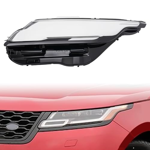 Serendicy Left Side Front Headlight Lens Cover Lighting Lamp Shade Car Headlights Assembly Shell Fit for 2017-2024 Land Range Rover Velar Left