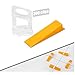 Top Home Dec Tile Leveling System DIY Tiles Leveler Spacers 1/16 Inch - 300-Piece Leveling Spacer Clips Plus 100-Piece Reusable Wedges