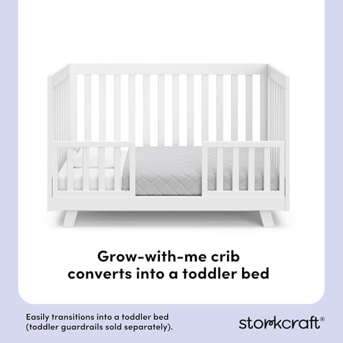 Image of Storkcraft Beckett 3-in-1 Convertible Crib, White