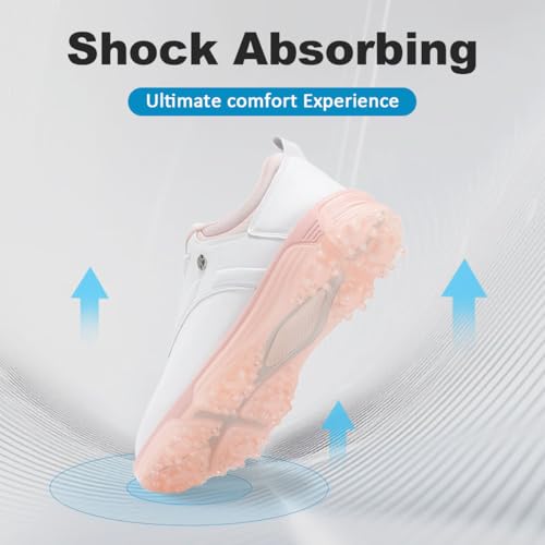 ULTIANT Women Golf Shoes Waterproof Spikeless Indoor Golf Sneakers Outdoor Non-Slip Sport Size 5-103