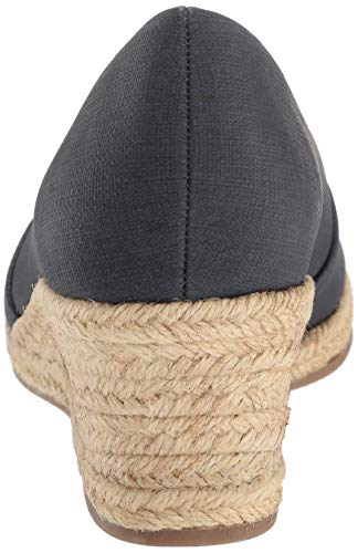Easy Street Women's Monique Espadrille Open Toe Pump Wedge Sandal, Navy Linen, 7.5 W US - Thumbnail 2