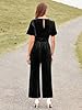 Simplee Womens Short Sleeve Wide Leg Velvet Jumpsu... #4
