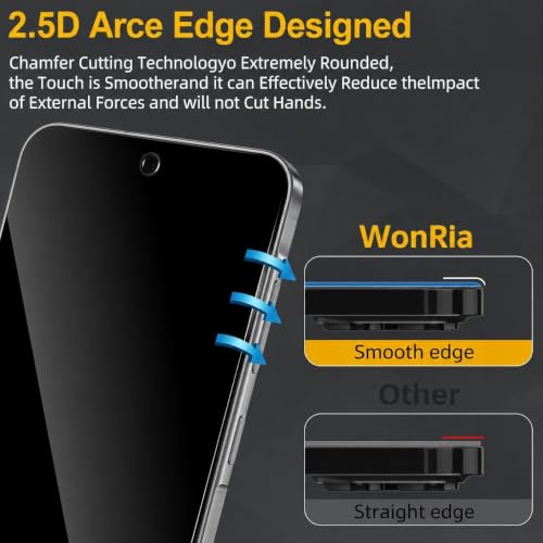 Image of WonRia Pack 1 - Privacy Tempered Glass For Oppo F70 Pro 5G Screen Guard Protector | Anti-Spy | Case Friendly - Installation Kit