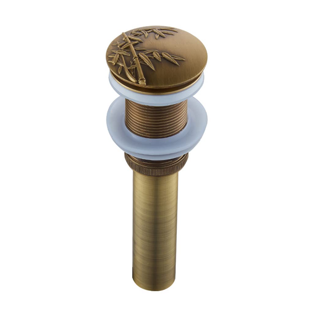 Jazuaiao B Athroom Sink Drains Plug Detachable Athtu Plug Antique Carved All Copper Ounce Core Sink Accessories Asin