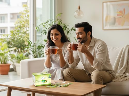 Image of Diabliss Herbal Wellness Lemon Tea - Low GI Instant Tea with 17 Herbs & Spices | Natural Lemon Flavour | Glucose-Friendly Drink for Daily Wellness | Trusted by Consumers in 3 Continents | 30x10 Sachet Box