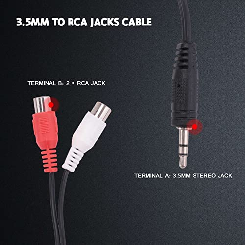 Adaptador de audio Jack 3.5mm a 2 Jack miniatura 3