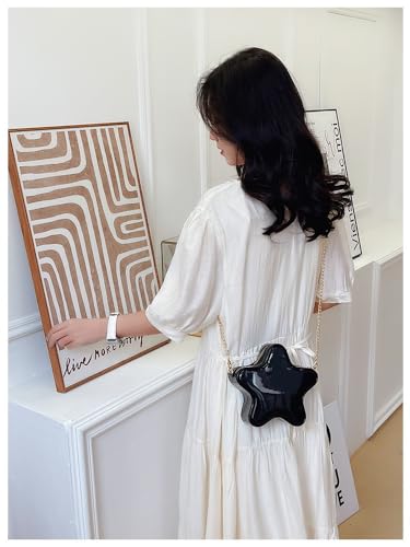 Image of Women's Mini Star Tote Bag, Women's Cute PU Leather Hobo Bag Chic Star Crossbody