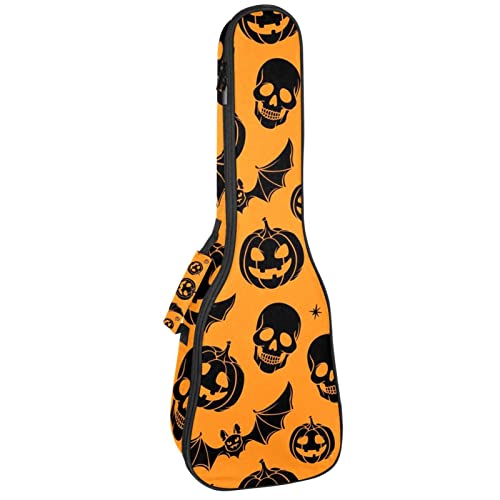 Housse de ukulélé avec sangle réglable – Motif tête de mort – Pour ukulélé - Les Beatles, Paul McCartney, John Lennon, RIngo Starr, George Harrison Housse de ukulélé avec sangle réglable - Motif tête de mort - Pour ukulélé