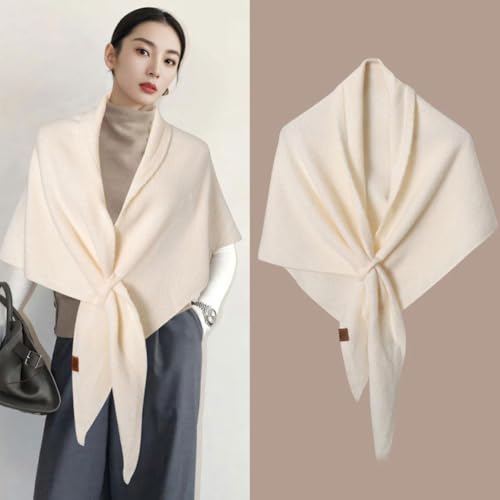 Shawls Wraps Women Triangle Sweater Scarf Warm Knit Pashmina Wool Blend Cape Neck Warmer Winter Fall Accessory2
