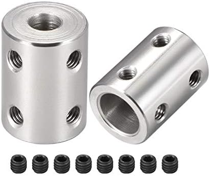 uxcell 6mm to 10mm Bore Rigid Coupling Set Screw L22XD16 Stainless Steel,Shaft Coupler Connector for 3D Printers, Motor Accessories,2pcs