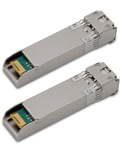 Image of 10GBase-LR SFP+ Module | 1310nm Single-Mode Fiber Transceiver | Up to 10km Over OS2 | LC Duplex, Plug and Play | Compatible for Cisco SFP-10G-LR, Ubiquiti UniFi, and More (Pack of 2)