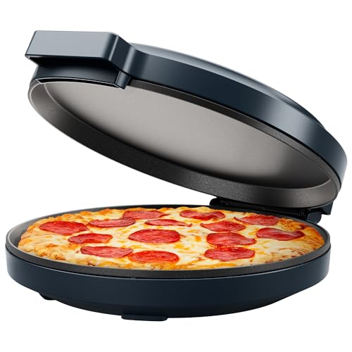 Chefman Everything Maker& Forno Pizza – Forno Pizza Elettrico da Bancone con Piatti da Cottura Antiaderenti da 30cm, Cuoci Pizze, Quesadillas, Frittate, con Luci Indicatori e Deposito Verticale