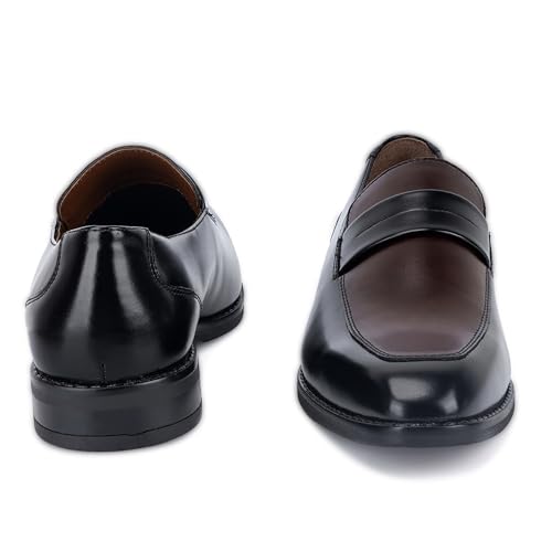 Image of LOUIS STITCH Men's Formal Shoes - Leatherette, Breathable Lining, Moccasins Style | Comfortable for Business, Casual, Parties | Double Tone Finishing (SXMCDS)
