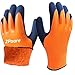 Produktbild ECO LINE 2 Paare Wasserdichte Thermo Winter Arbeitshandschuhe, Winddicht und überlegene Griffigkeit für Garten, Eis, Schnee, Auto, kaltes Wetter, vielseitig einsetzbar (L/9'-Orange)