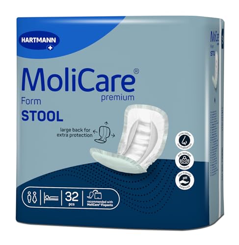 MoliCare Premium Form STOOL: Inkontinenzvorlage für zuverlässigen Schutz bei Stuhlinkontinenz mit Spezialtaschen, zu verwenden mit MoliCare Premium Fixpants, 32 Stück