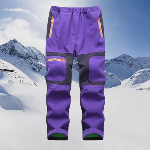 Outdoor Ski Pants Waterproof Pants for Boys Kids Baggy Fall Winter Fleece Casual Pants Mountaineering Windproof Trousers2