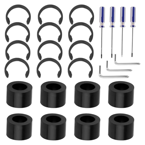 Rubber Roller Replacement Set for Cricut Maker Includes 8 Rubber Rollers 12 Retaining Clip Rings and Other Repair Tools (Pack of 27)