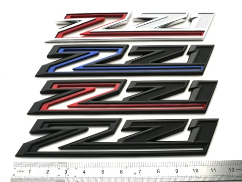 Image of 2 Pack 2019-2025 Z71 Emblem Decals Side Badges Compatible with Silverado Z71 Parts 84632695 (Black Blue)